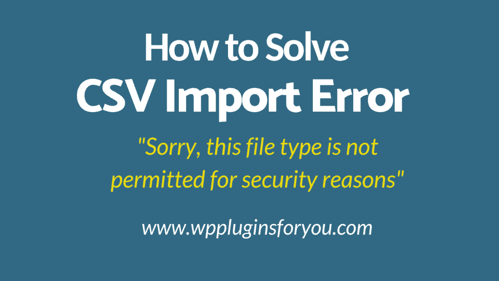 how to solve csv import error