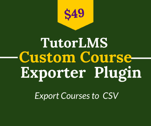 tutor lms course exporter plugin