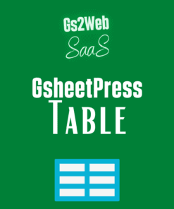 Gsheetpress table